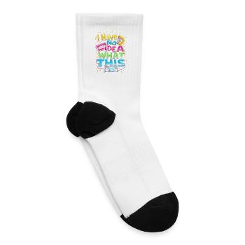 'I HAVE NO IDEA WHAT THIS IS' - Tennis Socks - white - Right