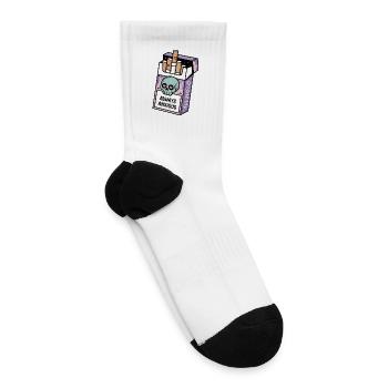 Anxious Skull Cigarette Pack - Tennis Socks - white - Right