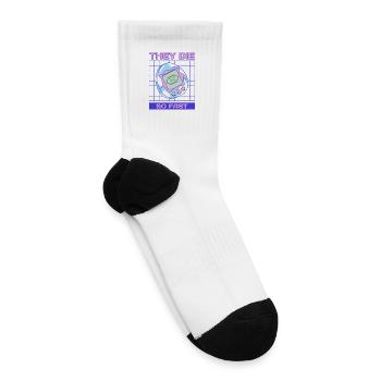 They Die So Fast 90s Tamagotchi Gamer - Tennis Socks - white - Right