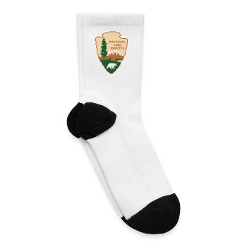 National Park Service Emblem Design - Tennis Socks - white - Right