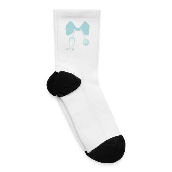 Medical Stethoscope with Bow Accent - Tennis Socks - white - Right