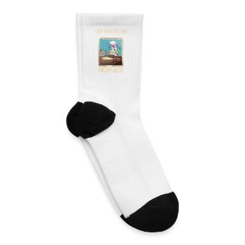 Funny Unicorn Baking Cupcakes - Tennis Socks - white - Right