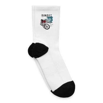Sunset Ride Beach Motorcycle Classic - Tennis Socks - white - Right