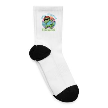 Level Unlocked 5th Grade Dino Dab - Tennis Socks - white - Right