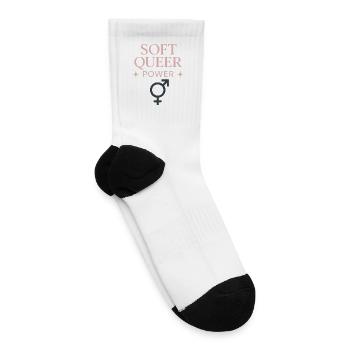 Groovy Pride Retro Equality Queer History Apparel - Tennis Socks - white - Right