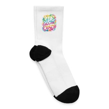Let's Glow Crazy Retro Sunglasses Vibe - Tennis Socks - white - Right