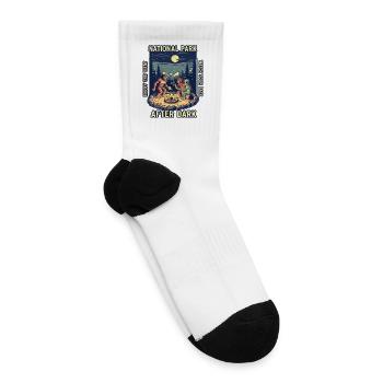 National Park After Dark Campfire - Tennis Socks - white - Right