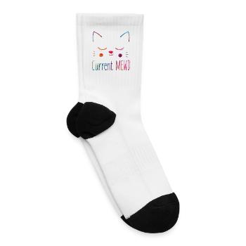 Current MEWD Cute Cat Lover - Tennis Socks - white - Right