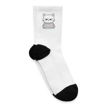 Grumpy Cat "Stay Away I'm Booked" Funny Anti-Socia - Tennis Socks - white - Right