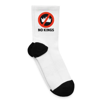 No Kings Anti-Tyranny Political design - Tennis Socks - white - Right