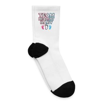 Team Healthy Baby Footprint Design - Tennis Socks - white - Right