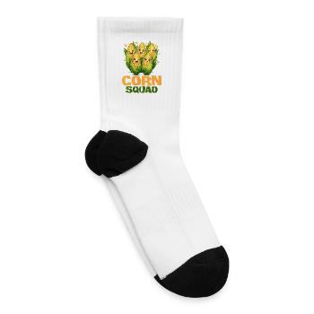 Corn Squad Kawaii Cartoon Veggie Crew - Tennis Socks - white - Right