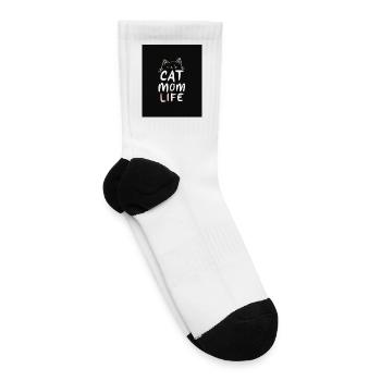 Cat Mom Life - Tennis Socks - white - Right