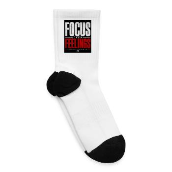 Focus Over Feelings – Mental Strength & Discipline - Tennis Socks - white - Right