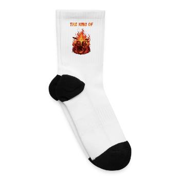 King of Flames Drums - Tennis Socks - white - Right