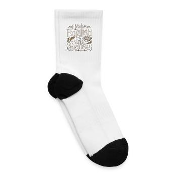 ESL Teacher I Make English Make ESL Education - Tennis Socks - white - Right