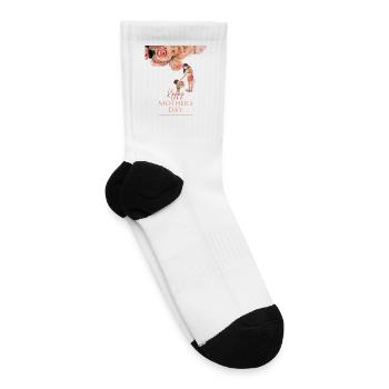 Blush Roses Mother's Day Embrace - Tennis Socks - white - Right