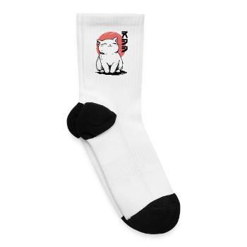 Zen Cat in Blush Circle - Tennis Socks - white - Right