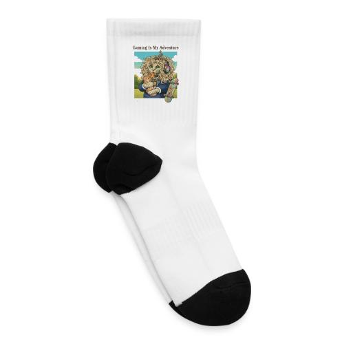 Gaming Cat Adventure: Pizza & Skates - Tennis Socks