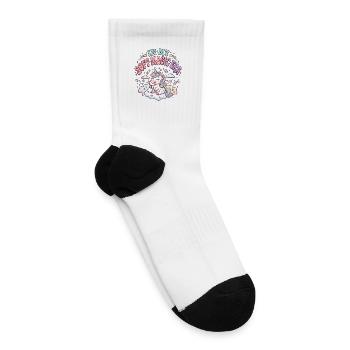 Unicorn In My Soft Magic Era Retro Style Produc - Tennis Socks - white - Right