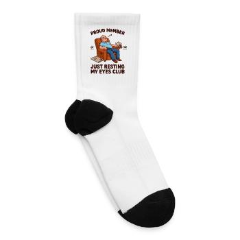 Just Resting My Eyes Club - Tennis Socks - white - Right