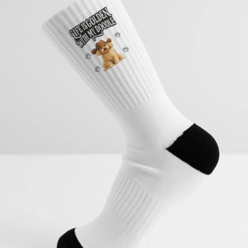 Life Is Golden With My Doodle Cowboy Goldendoodle - Tennis Socks