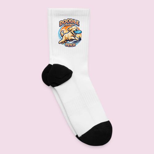 Doodle Frisbee Fetch | Goldendoodle Dog Lover - Tennis Socks