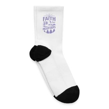 Faith Can Move Mountains Religion Jesus Christ - Tennis Socks - white - Right
