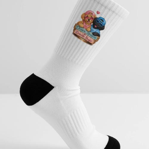 Ocean Breeze & Doodle Hugs - Tennis Socks