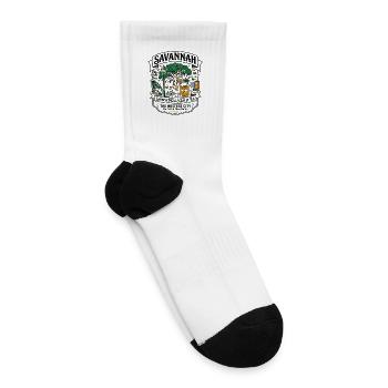 Savannah Georgia Paranormal Ghost Hunting Squares - Tennis Socks - white - Right
