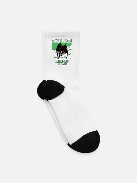 Mothman Believes In You - Tennis Socks - white