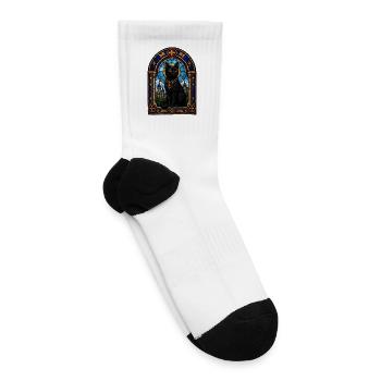 Cat - Tennis Socks - white - Right