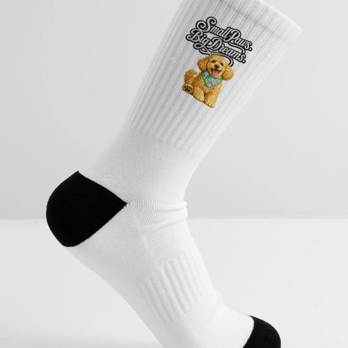 Small Paws Big Dreams Goldendoodle Puppy - Tennis Socks