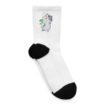 Mr. Meow (Couple) - Tennis Socks - white - Right