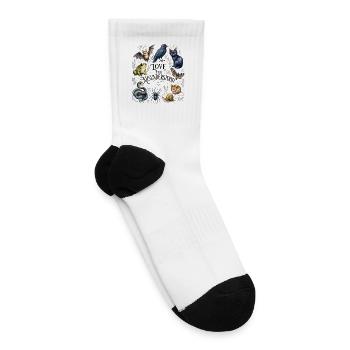 Love The Misunderstood Animals Gothic Nature - Tennis Socks - white - Right