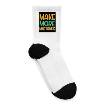 Make More Mistakes - Tennis Socks - white - Right