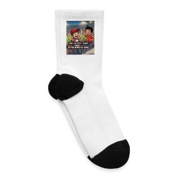The Cutest Baby In The World Is Here - Kids Soccer - Tennis Socks - white - Right