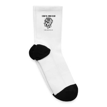 Cogito, Ergo Sum - I Think, Therefore I Am - Tennis Socks - white - Right