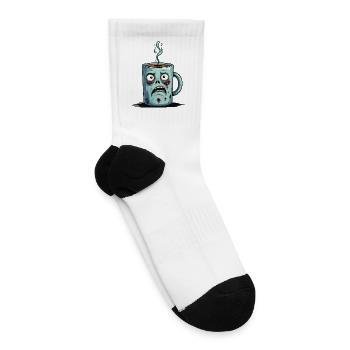 Zombie Coffee Mug with Horror Expression - Tennis Socks - white - Right