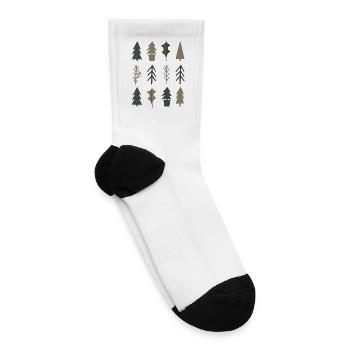 Minimalist Aesthetic Festive Christmas Trees Art - Tennis Socks - white - Right