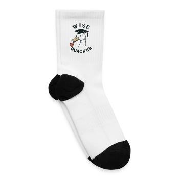Wise Quacker Graduation - Tennis Socks - white - Right