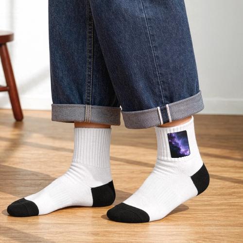 Purple Nebula Space Design - Tennis Socks