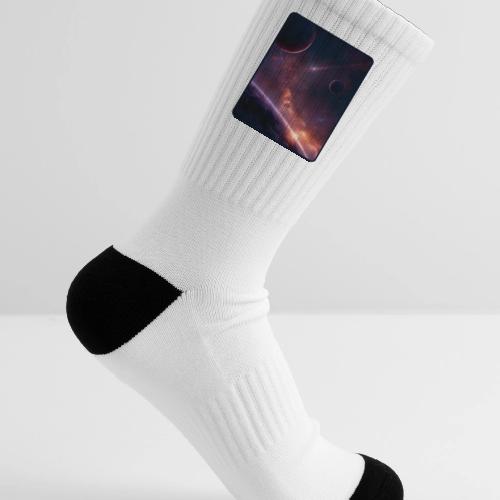 Cosmic Sunset Nebula Space Art - Tennis Socks