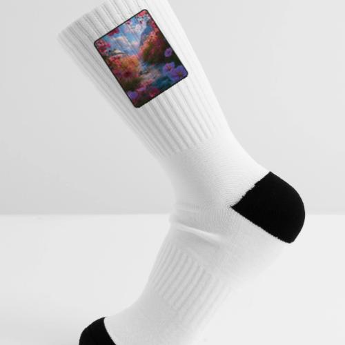Dreamy Cosmos Valley Landscape Art - Tennis Socks
