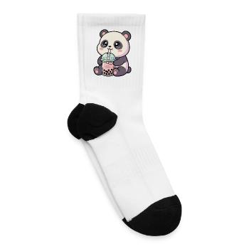 Panda Sip Bubble Tea - Tennis Socks - white - Right