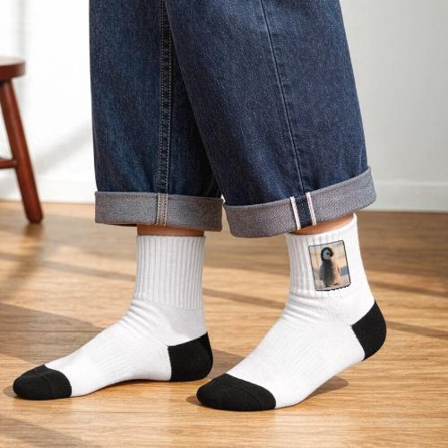 Cute Penguin Chick Sunrise Design - Tennis Socks
