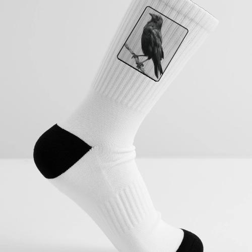 Raven Black and White Art Design - Tennis Socks