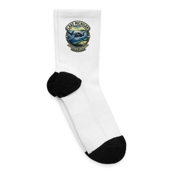 Lake Michigan Beechcraft Bonanza Patch - Tennis Socks - white - Right