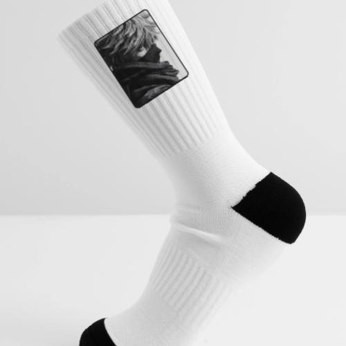Battle-Worn Ninja Portrait - Tennis Socks