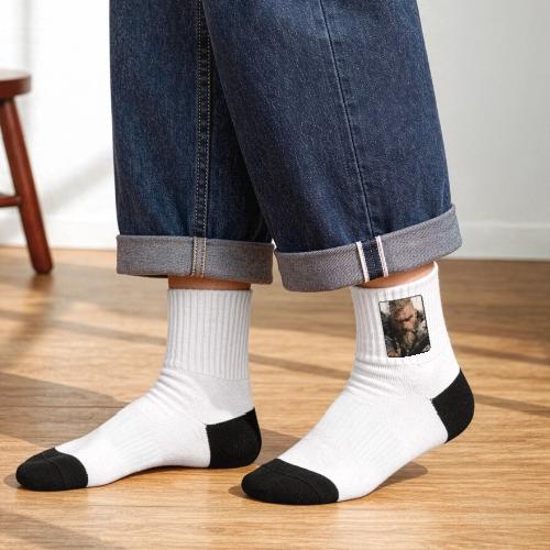 Fierce Viking Warrior Portrait - Tennis Socks